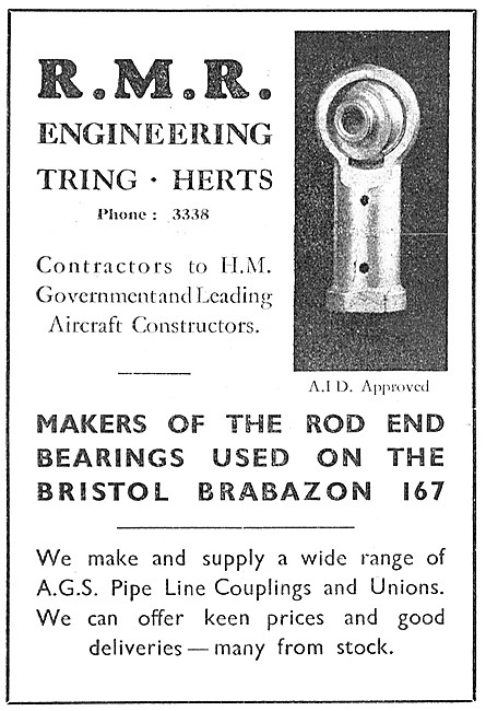 R.M.R. Engineering. Rod End Bearings & AGS Parts                 