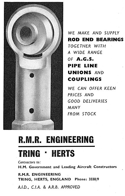 R.M.R. Engineering. Rod End Bearings & AGS Parts                 