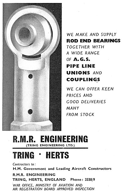 R.M.R. Engineering. Tring. Rod End Bearings & AGS Parts          