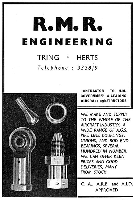 R.M.R. Engineering. Tring. Rod End Bearings & AGS Parts          