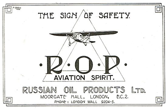 Russian Oil Products: ROP Aviation Spirit. The Sign Of Safety.   