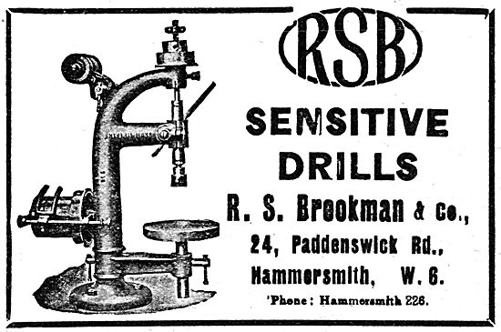 R.S.Brookman & Co - RSB Sensitive Drills. 24 Paddenswick Rd.     