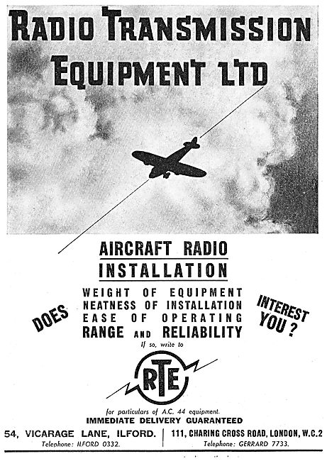 Radio Transmission Equipment - RTE Aircraft Radio Installations  