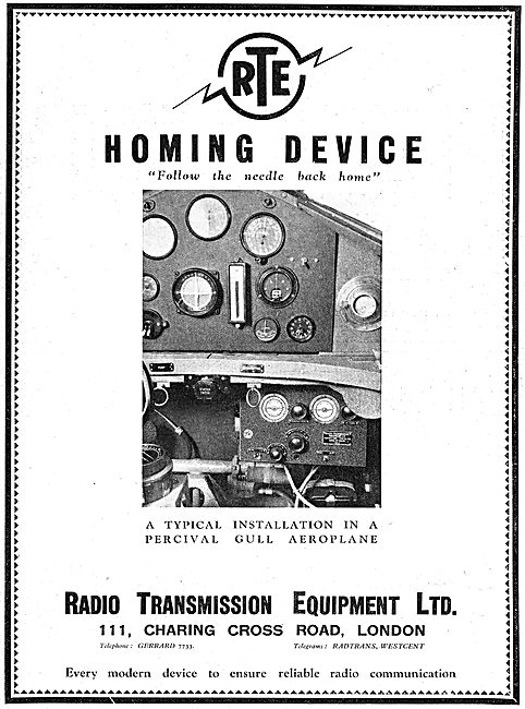 Radio Transmission Equipment - RTE Homing Sets - Gull            