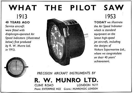 R.W. Munro Air Speed Indicator                                   