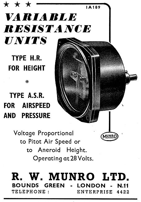 R.W. Munro Variable Resistance Unit                              