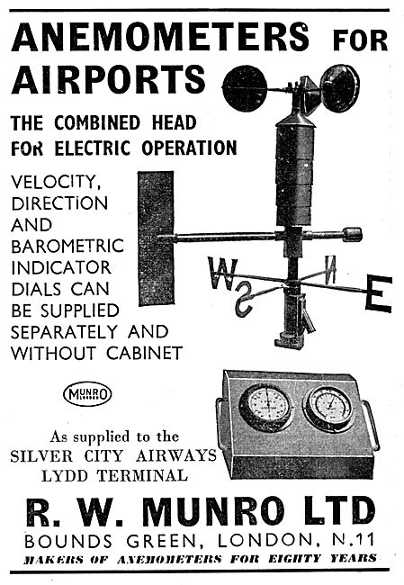 R.W. Munro Airport  Anemometers                                  