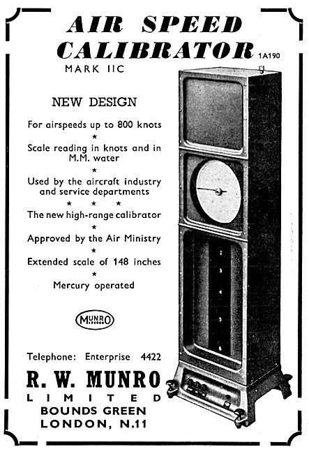 R.W. Munro Instrument Test Equipment                             