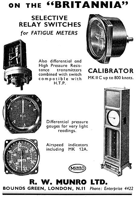 R.W. Munro Instruments, Test Equipment & Fatigue Meters          