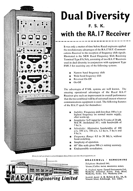 Racal F.S.K. RA.17 H.F. Receiver                                 