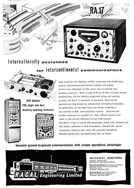 Racal R.A.17 H.F.Comms Receiver 1958                             