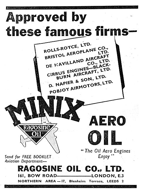 Ragosine Minix Aero Engine Oil                                   