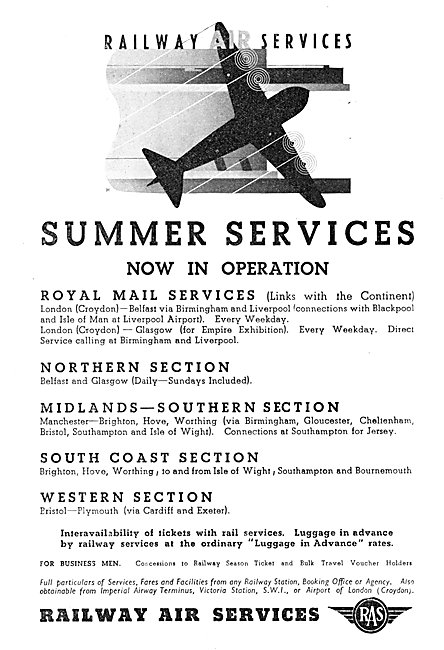 Railway Air Services 1938                                        