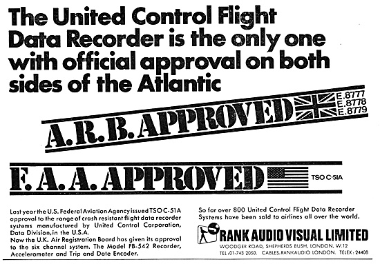 Rank Audio Visual. Flight Data Recorders. FDR                    