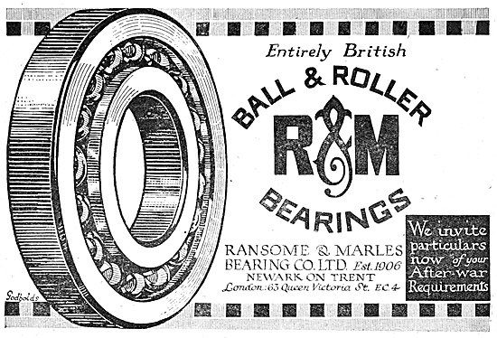 Ransome & Marles Bearings 1918 Advert                            