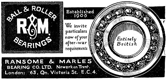 Ransome & Marles Bearings 1919 Advert                            