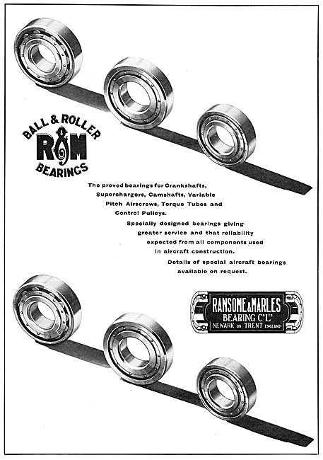 Ransome & Marles Ball & Roller Bearings For Aircraft             