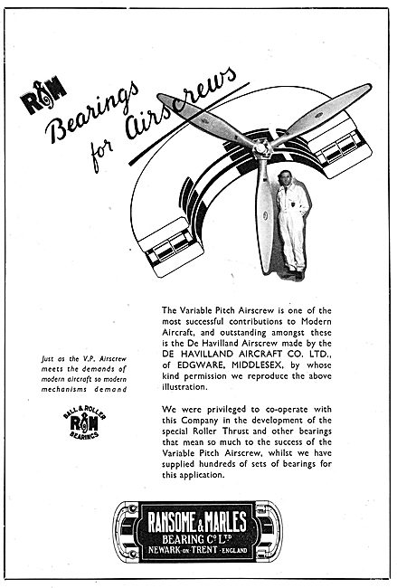 Ransome & Marles Ball & Roller Bearings For Aircraft Components  