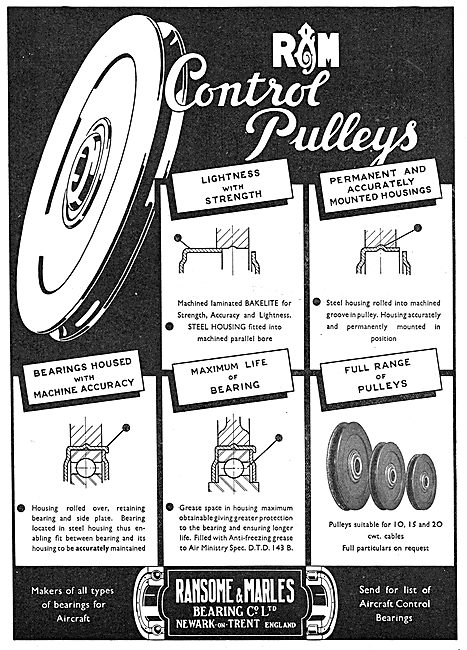 Ransome & Marles Ball & Roller Bearings For Aircraft Components  