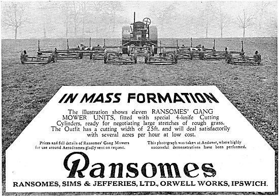 Ransomes Gang Mowers For Airfields                               