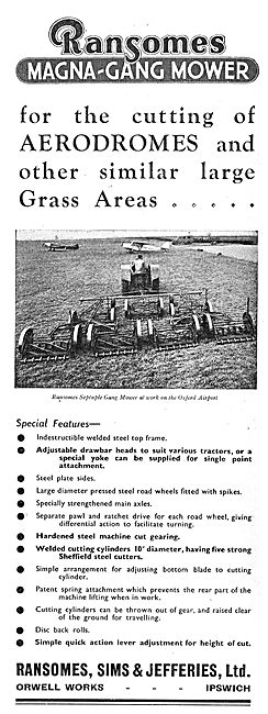 Ransomes Magna-Gang Mower For Airfields                          