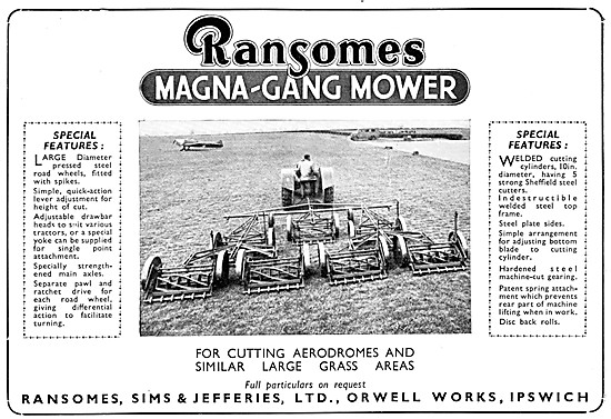 Ransomes Gang Mowers For Airfields - Magna-Gang Mower            