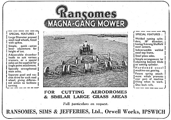 Ransomes Gang Mowers For Airfields - Magna-Gang                  