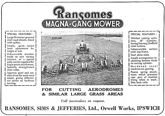 Ransomes Gang Mowers For Airfields - Magna-Gang                  