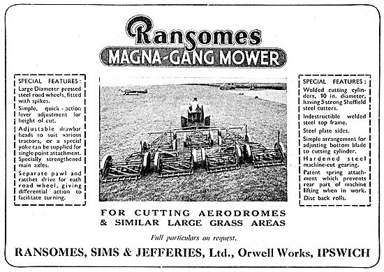 Ransomes Gang Mowers For Airfields - Magna-Gang                  