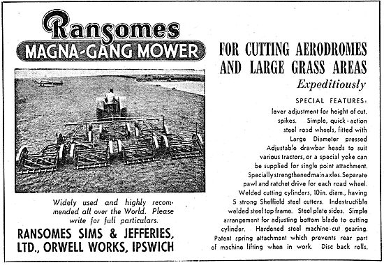 Ransomes Gang Mowers For Airfields - Magna-Gang                  