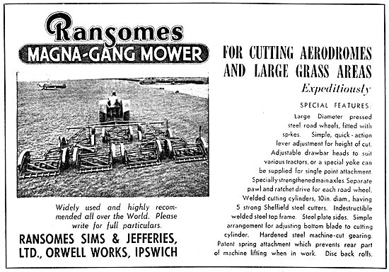 Ransomes Gang Mowers For Airfields - Magna-Gang Mower            