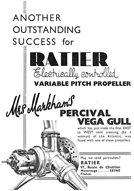 Ratier Electrically Operated Varibale Pitch Propellers           
