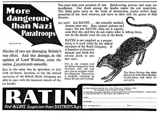Ratin. Prevents Rats From Destroying War Production.             