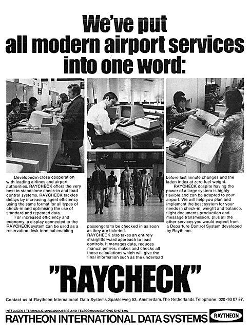 Raytheon  - Raycheck Passenger Check-In And Load Control Systems 