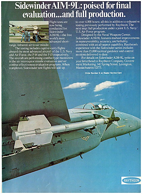 Raytheon AIM-9-L I.R. Air-To-Air Missile                         