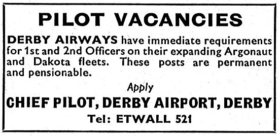 Recruitment: Pilot Vacancies Derby Airways                       