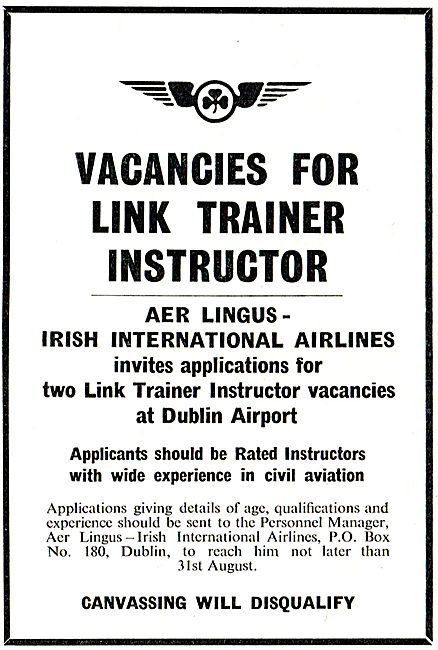 Link Training Instructor Recruitment - Aer Lingus                