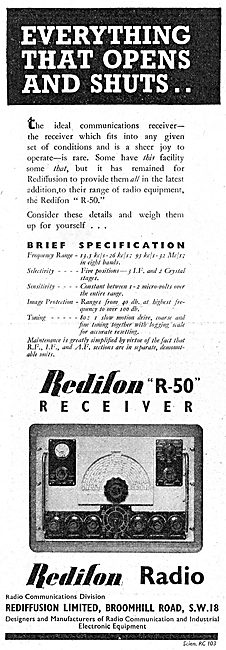 Redifon R50 Receiver  - Rediffusion                              