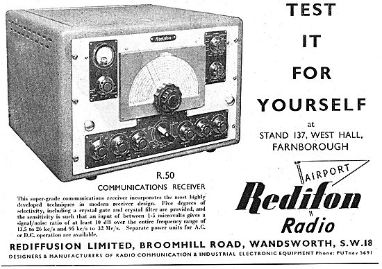 Redifon R50 Communications Receiver - Rediffusion                