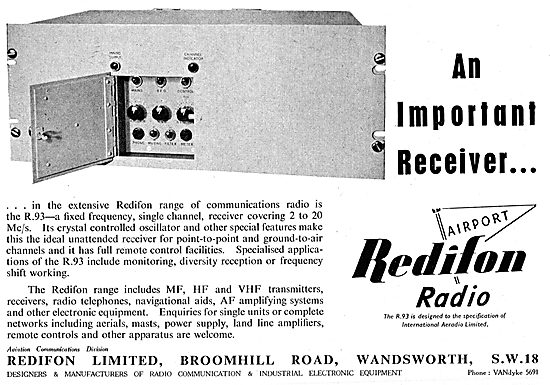 Redifon Airport Radio Equipment - R93                            