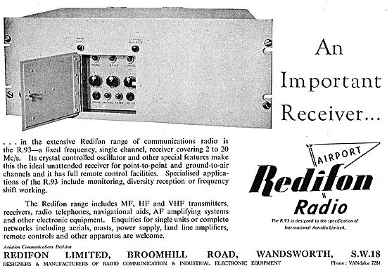 Redifon Airport Radio Equipment - R93                            