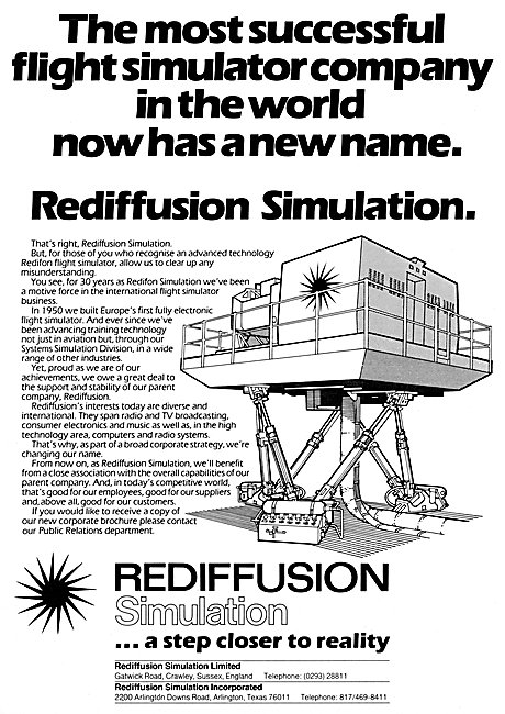 Rediffusion Redifon Flight Simulators                            