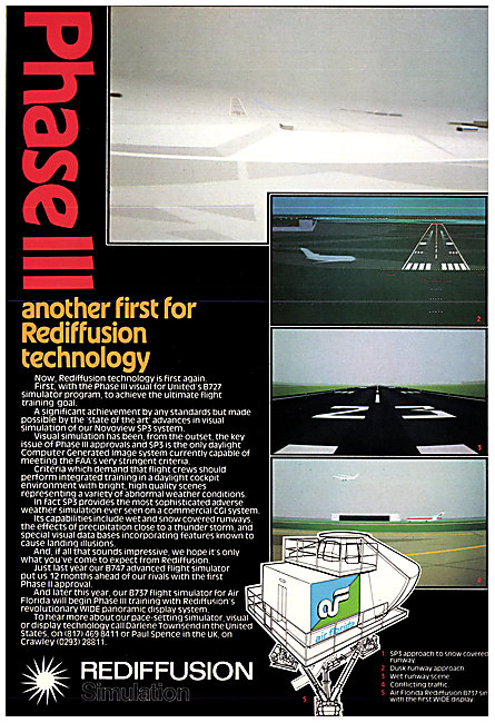 Redifon Rediffusion Flight Simulators 1982                       