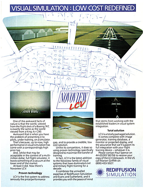 Rediffusion Flight Simulation - Novoview LCV                     