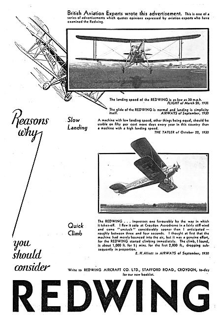 Redwing Aircraft Co Gatwick                                      