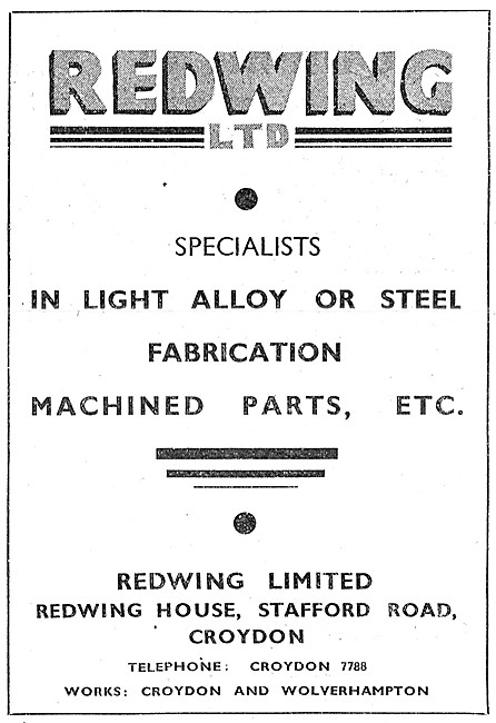 Redwing Aircraft & General Engineers Aicraft Sheet Metal Work    