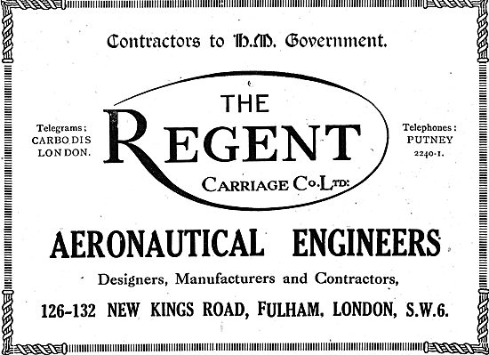 The Regent Carriage Co - Aeronautical Engineers                  