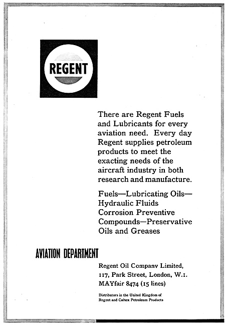 Regent Oil Aviation Fuels & Lubricants                           