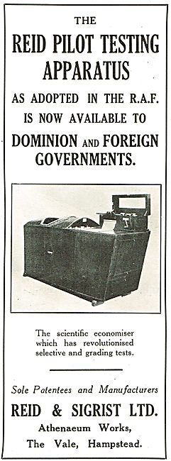 Reid & Sigrist Reid Pilot Testing Apparatus                      