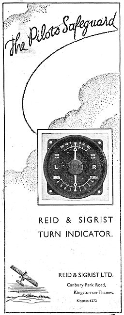 Reid & Sigrist Aircraft Turn Indicator                           